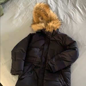 Boy’s Navy Blue Parka w/fur hood